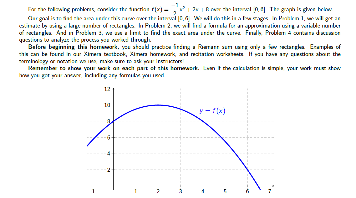Solved For the following problems, consider the function | Chegg.com