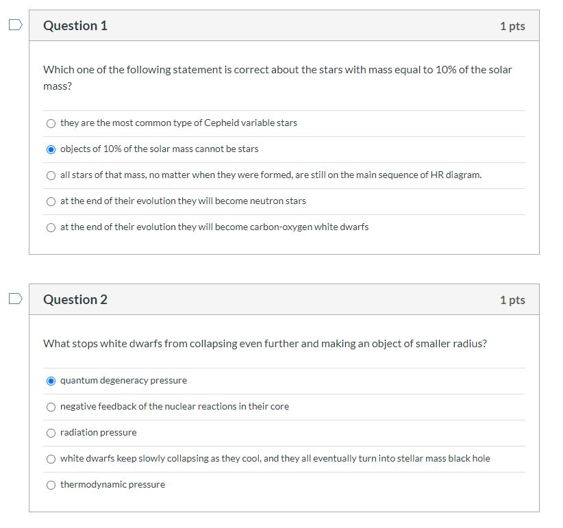 Solved Question 1 1 pts Which one of the following statement | Chegg.com