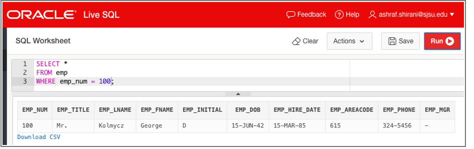 Solved Write and run an SQL statement to display first name, | Chegg.com