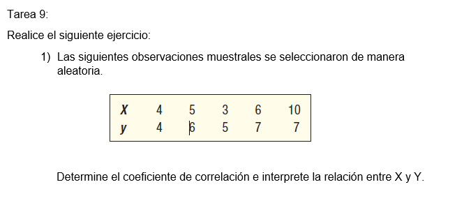 Realice el siguiente ejercicio: 1) Las siguientes observaciones muestrales se seleccionaron de manera aleatoria. Determine el