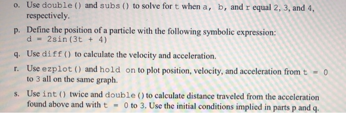 Solved Write a MATLAB script to perform the following steps: | Chegg.com
