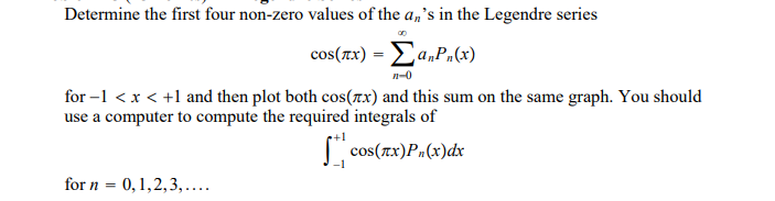 Solved Determine the first four non-zero values of the ar's | Chegg.com