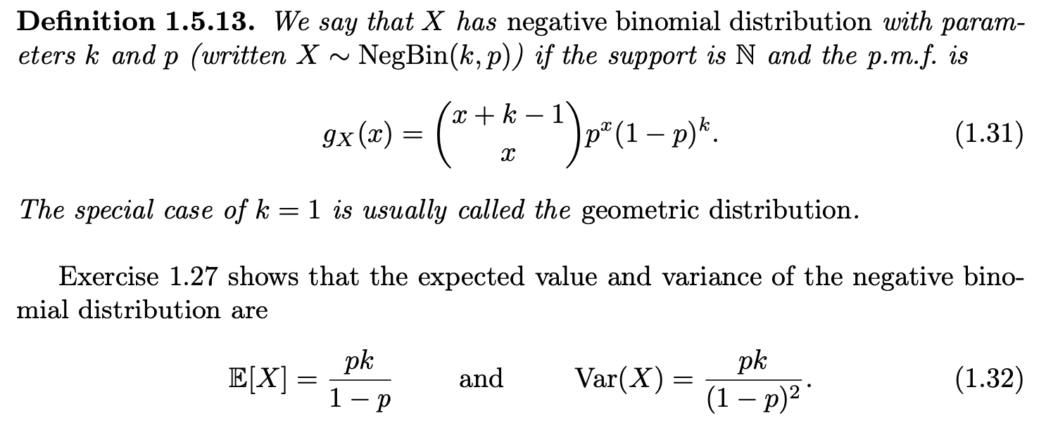 Solved Prove The Mean And Variance Of The Negative | Chegg.com