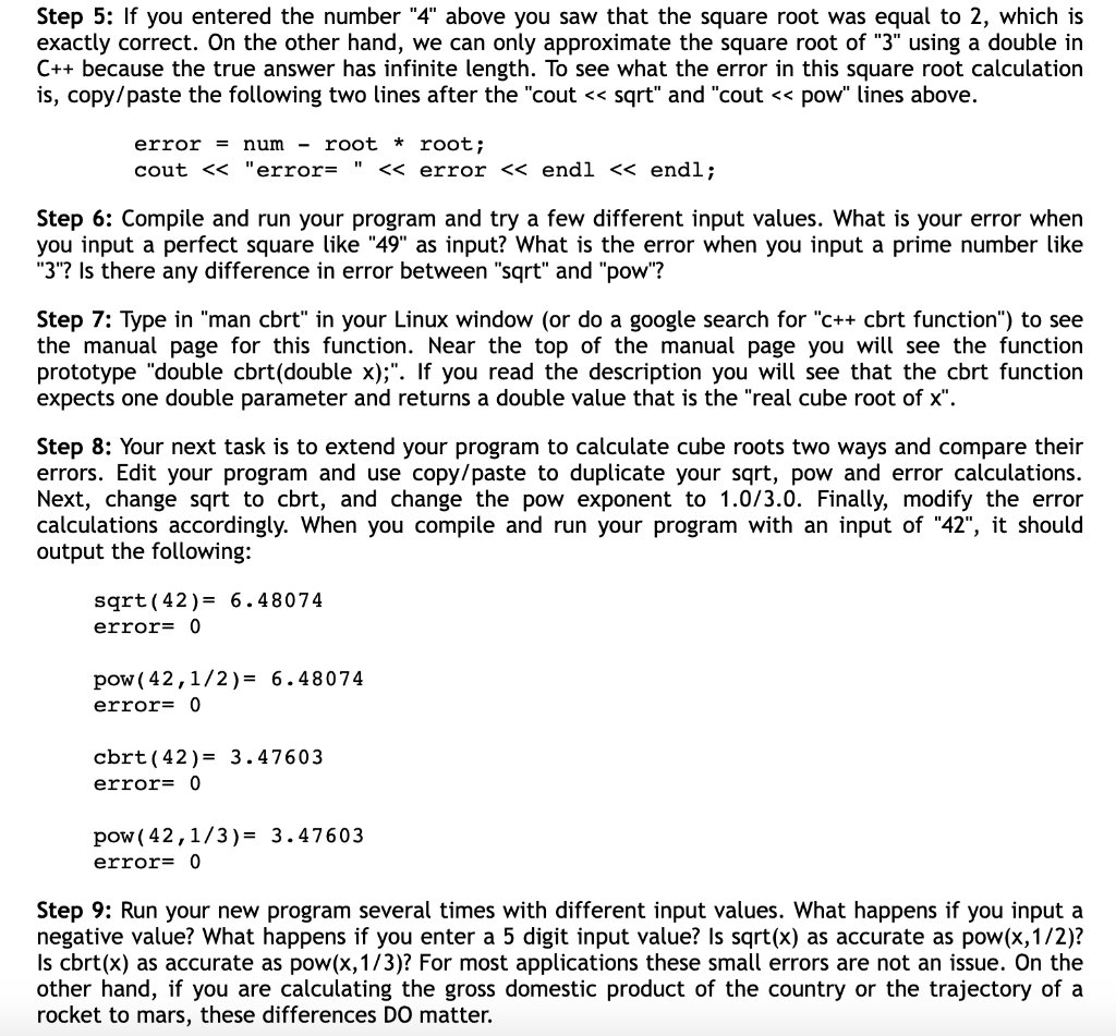Consider the following C++ program. It prompts the | Chegg.com