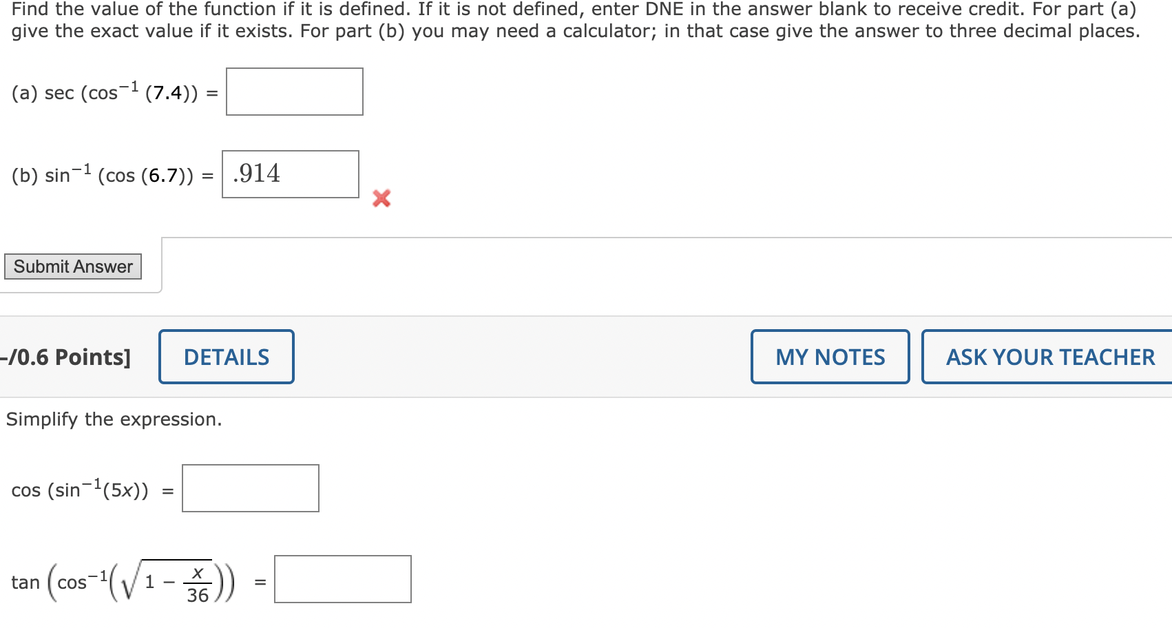 Solved Find the value of the function if it is defined. If | Chegg.com