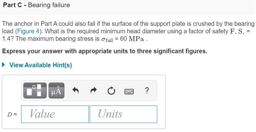 Solved Learning Goal: To use Allowable Stress Design to | Chegg.com