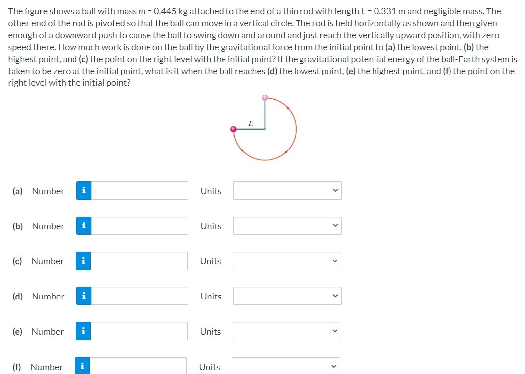 Solved The Figure Shows A Ball With Mass M 0 445 Kg Att Chegg Com