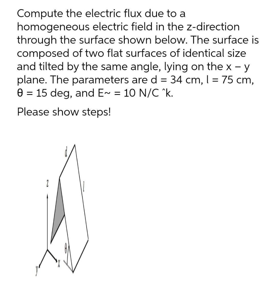 Solved Compute the electric flux due to a homogeneous | Chegg.com