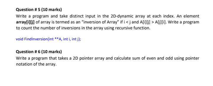 Solved Question #5 (10 marks) Write a program and take | Chegg.com