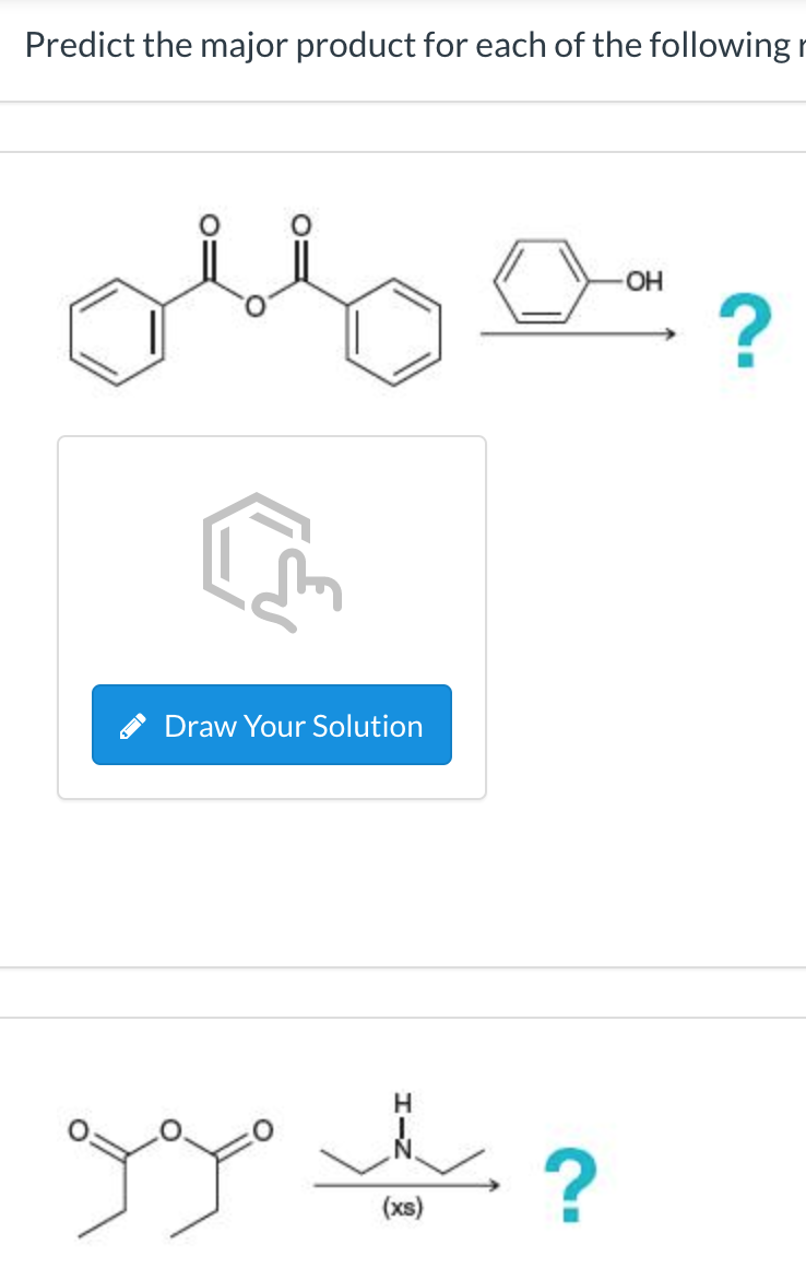 Solved Predict the major product for each of the following | Chegg.com