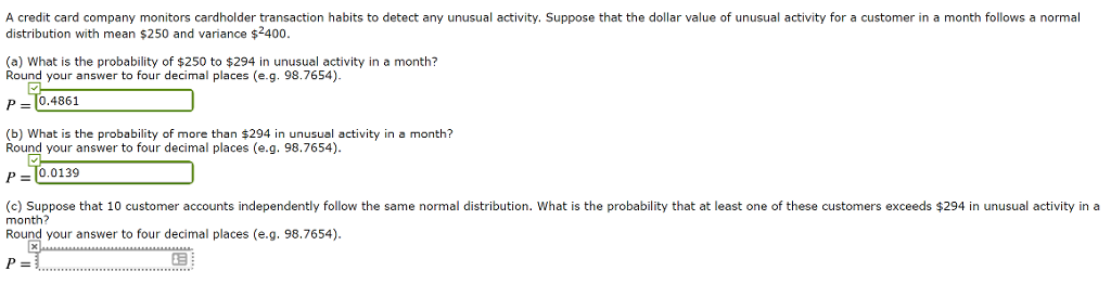Solved A Credit Card Company Monitors Cardholder Transaction Chegg
