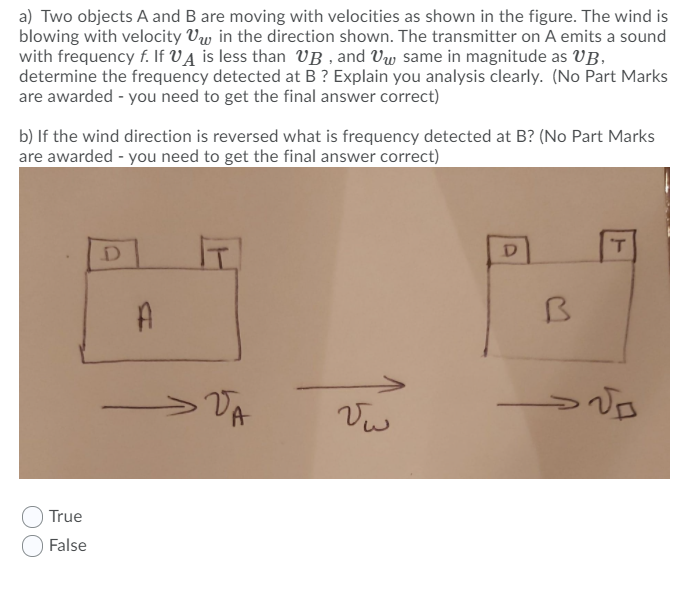 Solved A) Two Objects A And B Are Moving With Velocities As | Chegg.com