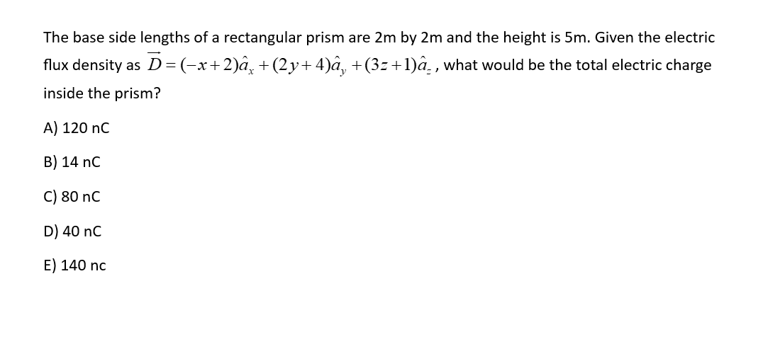Solved The base side lengths of a rectangular prism are 2 m | Chegg.com