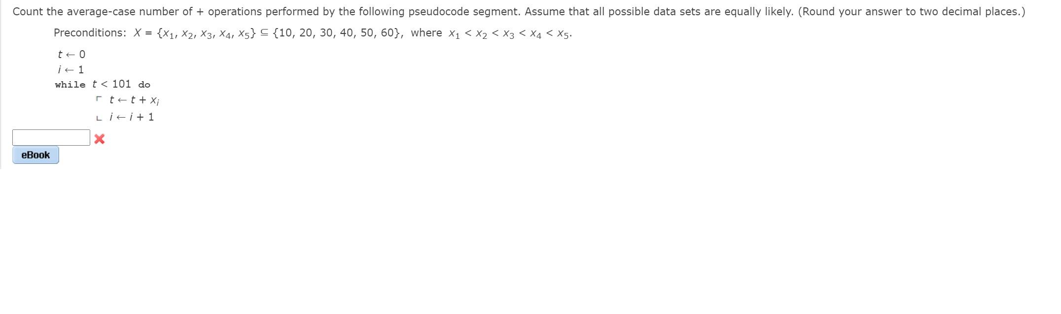 Solved Count the average-case number of + operations | Chegg.com