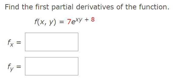 Solved Find the first partial derivatives of the function. | Chegg.com