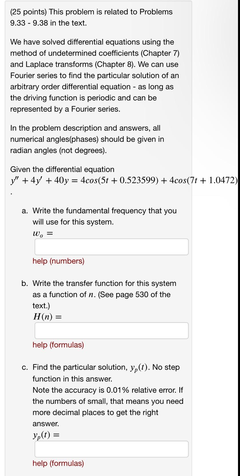 Solved This problem is related to Problems 9.33 - 9.38 in | Chegg.com