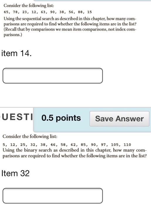 Solved Consider The Following List: 45, 78, 23, 12, 63, 90, | Chegg.com