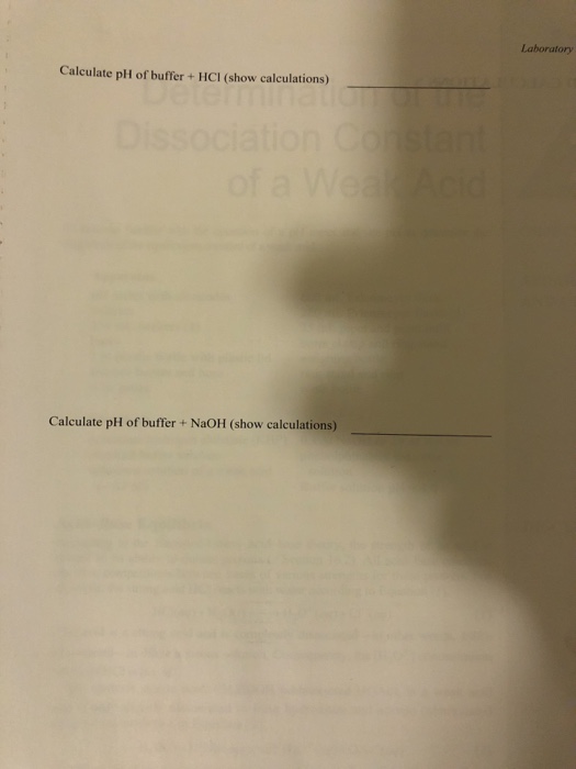 calculate the ph of the original buffer solution