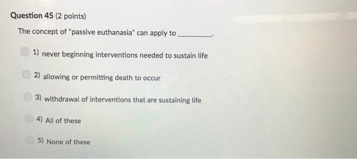 Solved Question 49 (2 points) Some people argue against the | Chegg.com