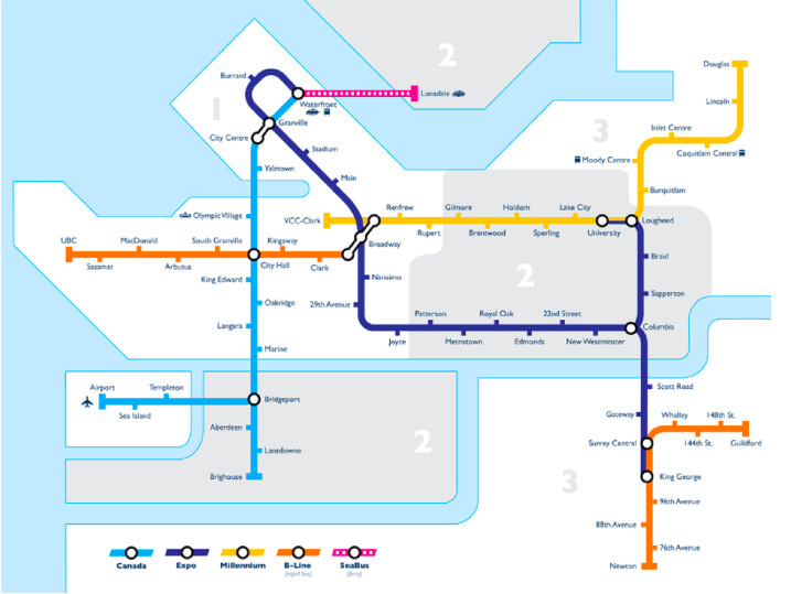 Solved Consider The Map Of Metro Vancouver Rapid Transit In | Chegg.com