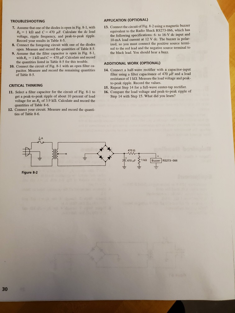 Experiment The Capacitor- Input Filter By connecting Circuit Diagram