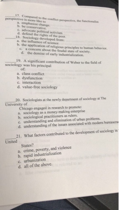 Solved Exam 2 Multiple-Choice 1. Sociology Is The Systematic | Chegg.com