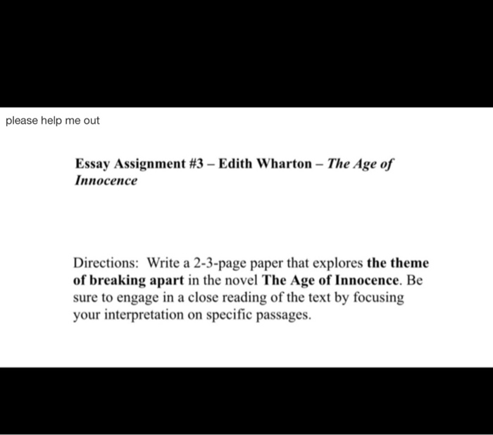 the age of innocence essay questions