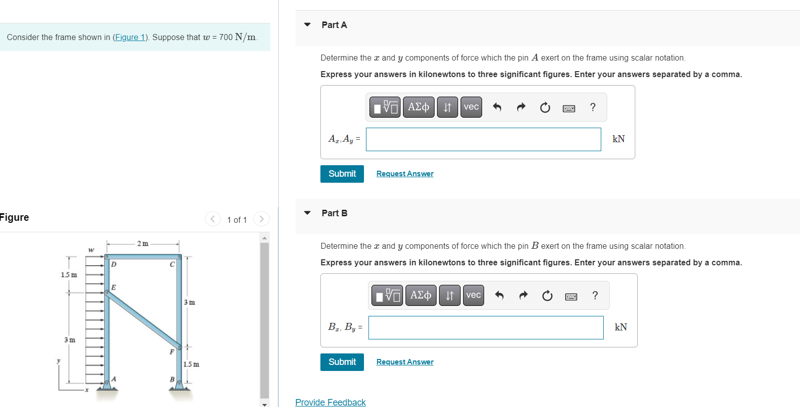 Solved Consider the frame shown in (Figure 1). Suppose that | Chegg.com