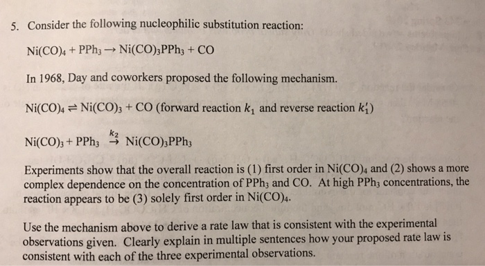 Solved Consider the following nucleophilic substitution | Chegg.com