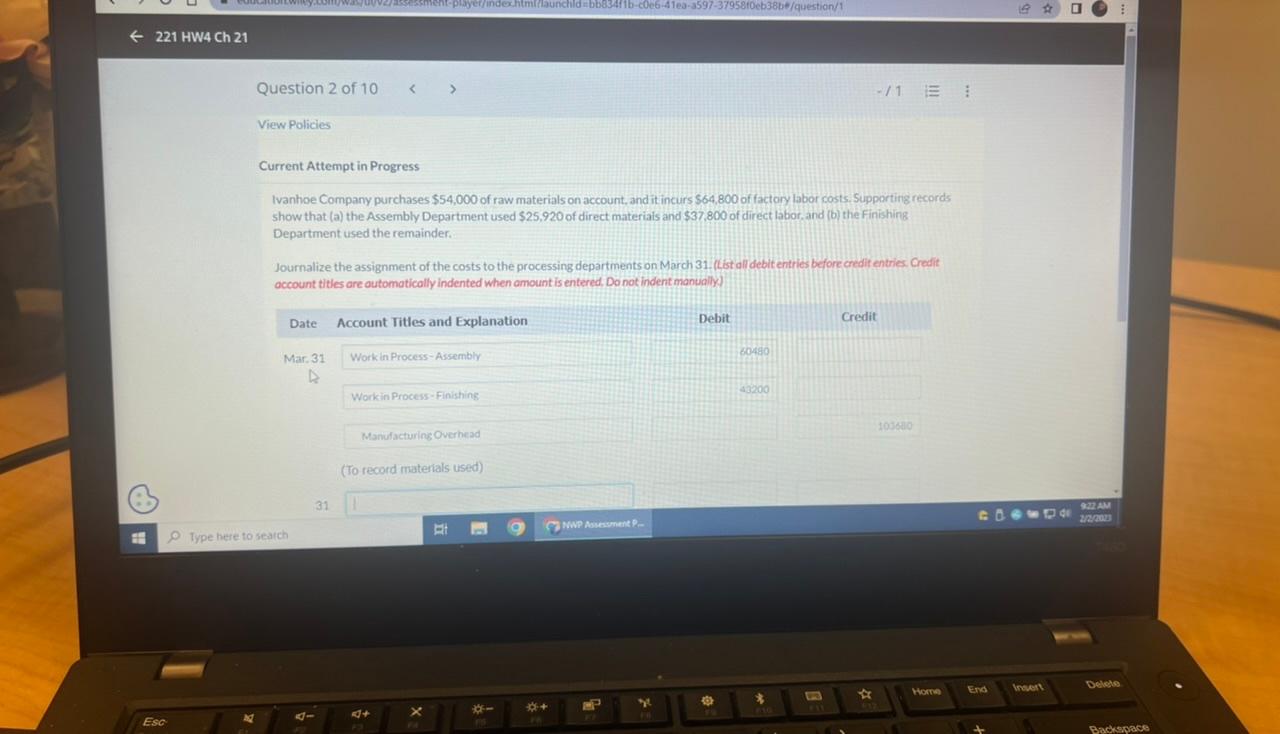 Solved Ivanhoe Company purchases 54,000 of raw materials on