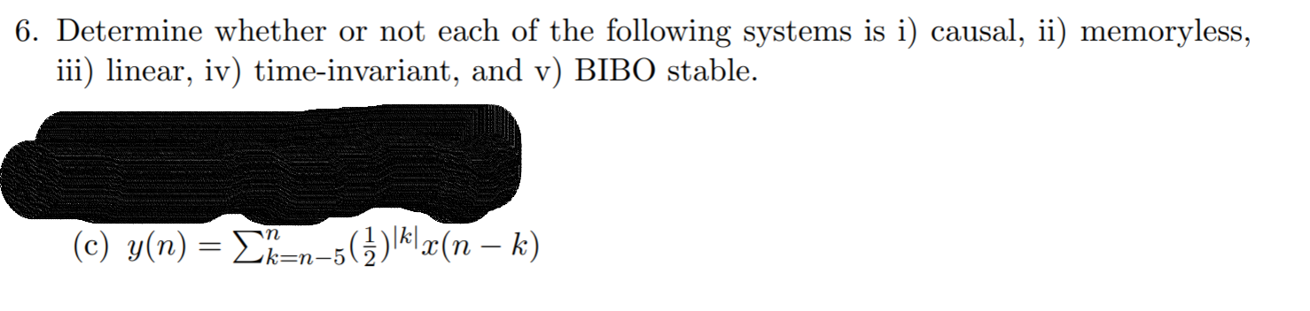 Solved 6. Determine whether or not each of the following | Chegg.com