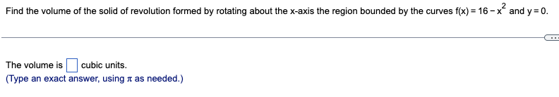 Solved Find The Volume Of The Solid Of Revolution Formed By | Chegg.com