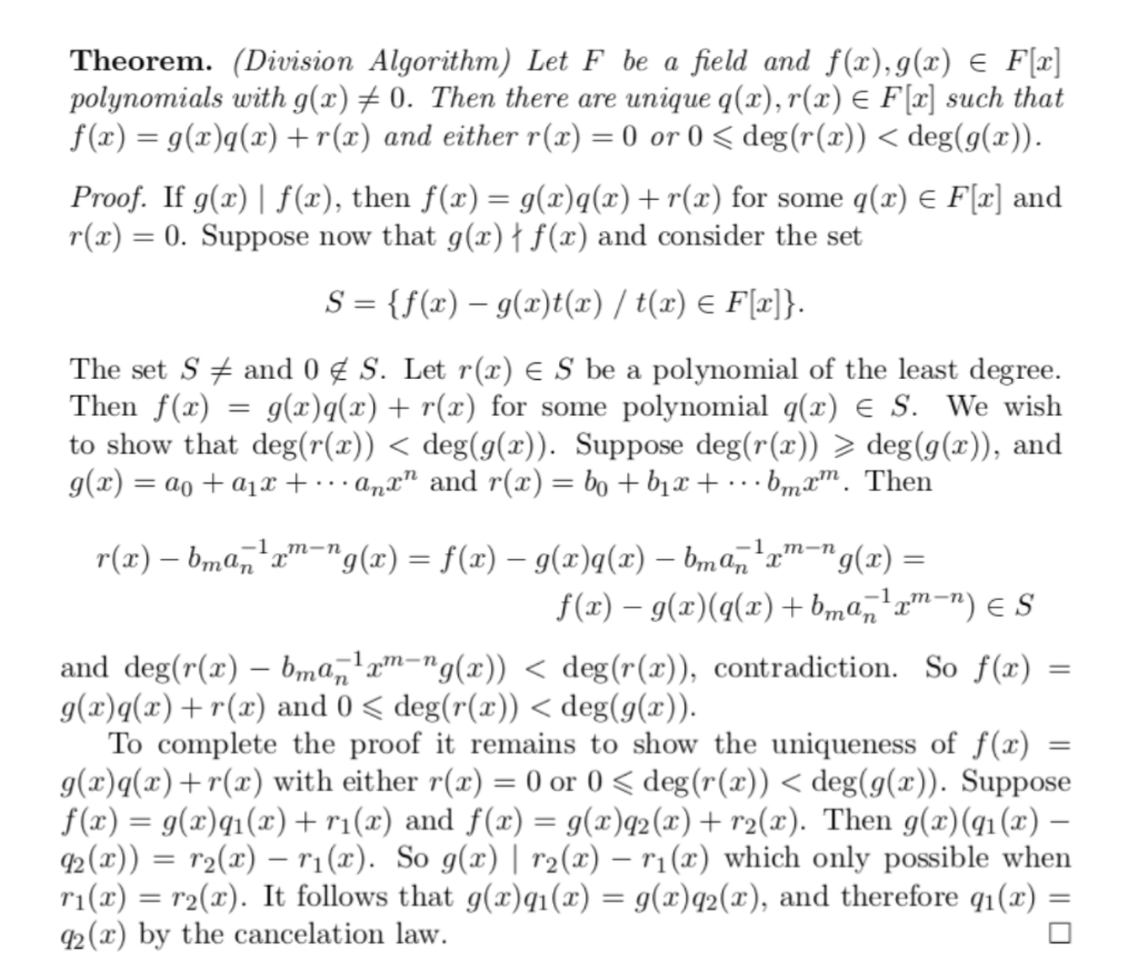 Solved Could Someone Help Me Understand This Division Alg Chegg Com