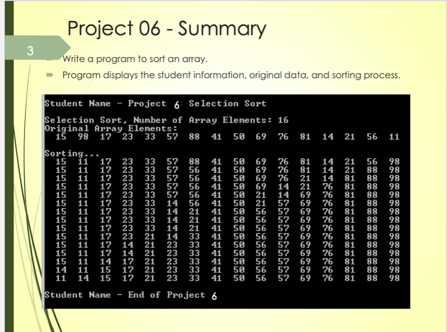 Solved 2 Project 06 - Description Modify Project 4 to | Chegg.com