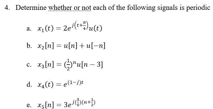 Solved 4. Determine whether or not each of the following | Chegg.com