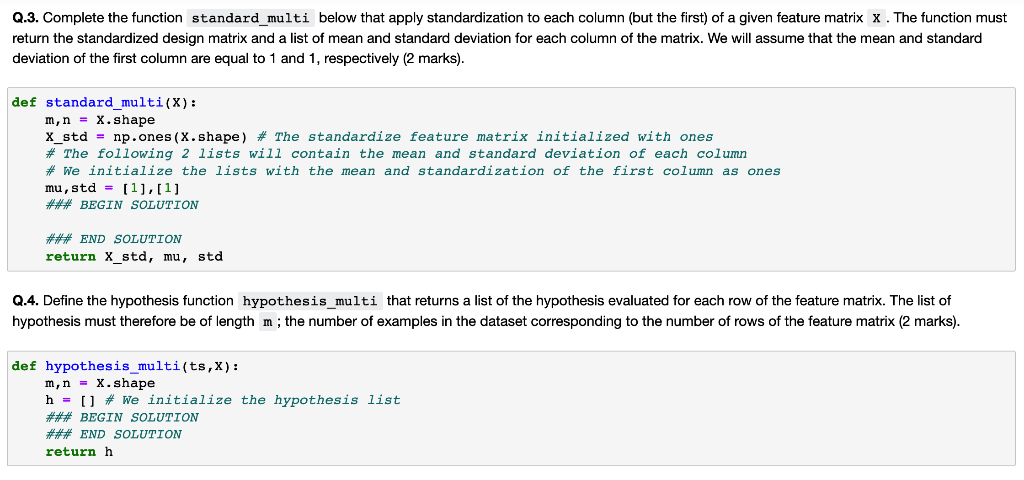 5. Multivariate linear regression Let's now modify | Chegg.com