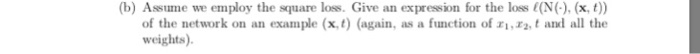 Solved 1. Backpropagation Consider a neural network with one | Chegg.com