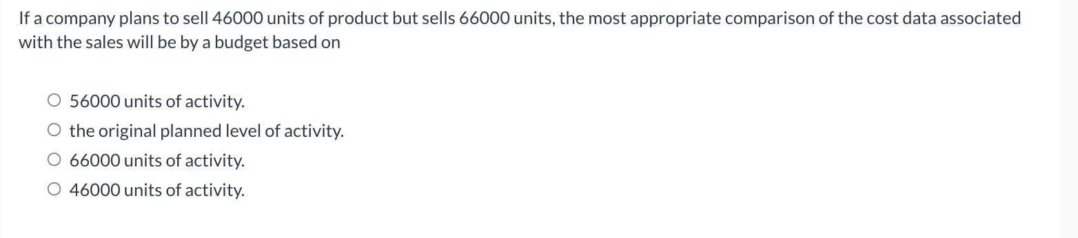 Solved If a company plans to sell 46000 ﻿units of product | Chegg.com