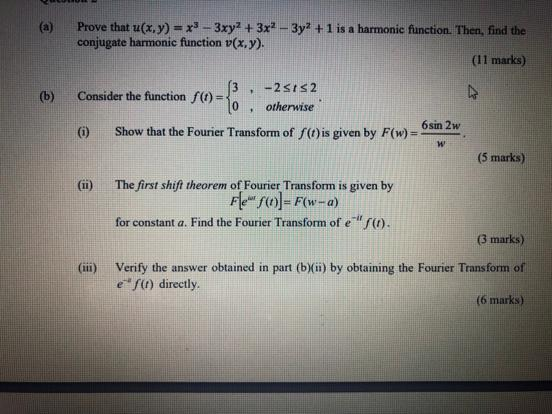 Solved A Prove That U X Y X 3xy 3x 3y 1 Is A Chegg Com