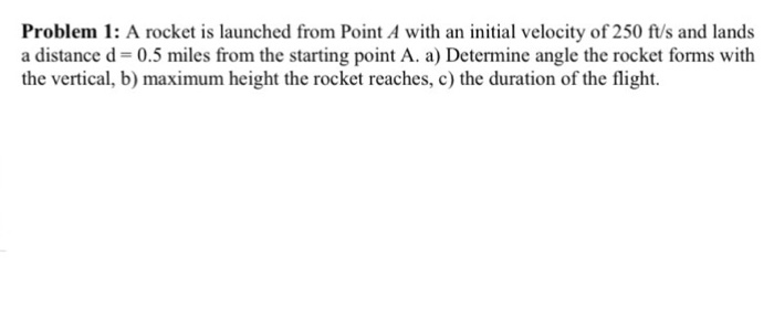 Solved Problem 1: A Distance D The Vertical,b | Chegg.com