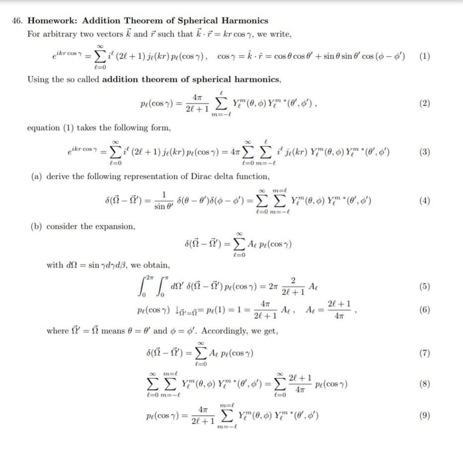 Solved {=0 46. Homework: Addition Theorem of Spherical | Chegg.com