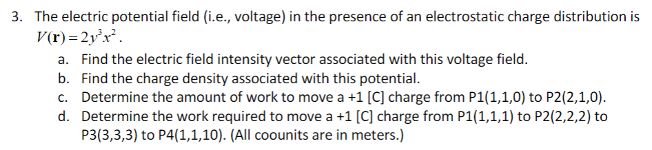 Solved The electric potential field (i.e., ﻿voltage) ﻿in the | Chegg.com