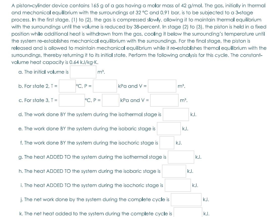 Solved This Is A Thermodynamics Question. Please Answer | Chegg.com