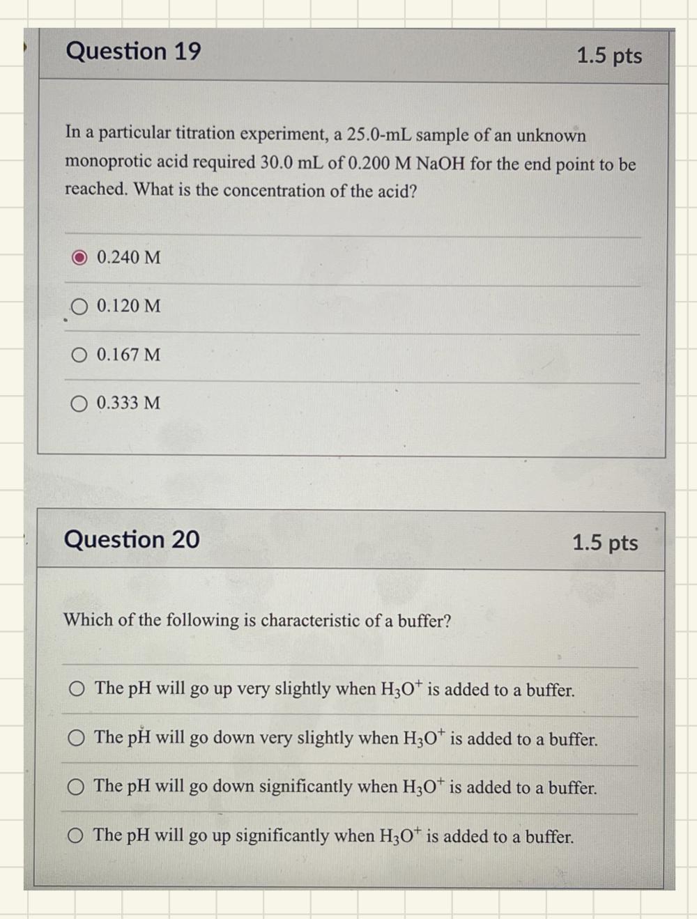 Solved In A Particular Titration Experiment, A 25.0−mL | Chegg.com