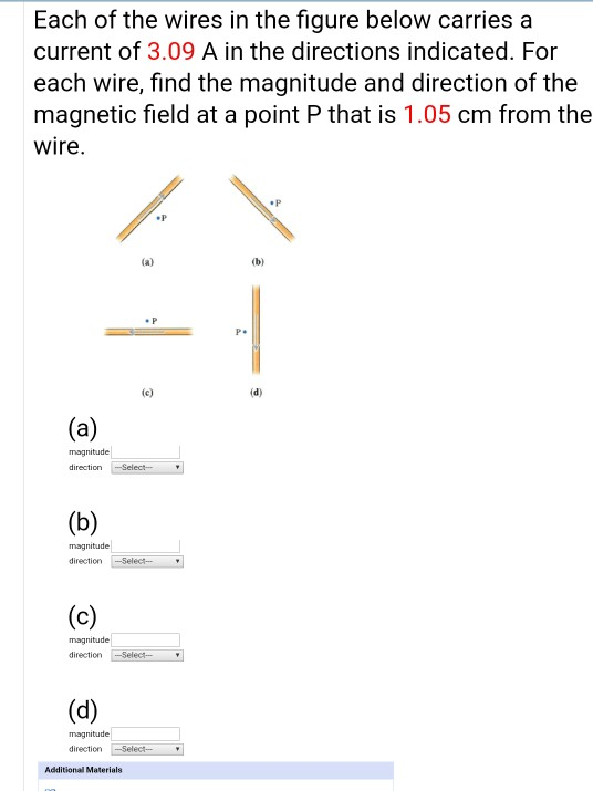Solved Each of the wires in the figure below carries a | Chegg.com