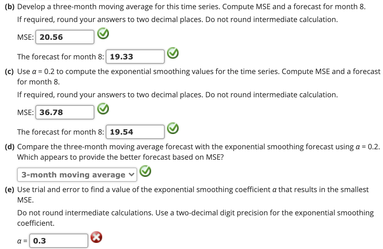 Solved Consider The Following Time Series Data: Month 1 2 3 | Chegg.com