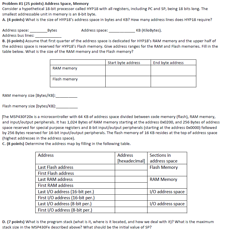 Solved D. (7 points) What is the program stack (what is it, | Chegg.com