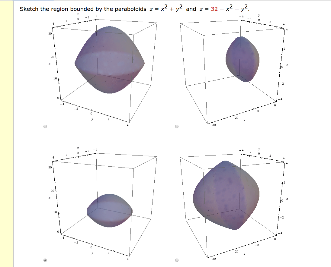 Solved Sketch The Region Bounded By The Paraboloids Z X2 Chegg Com Solved Sketch The Region Bounded By The Paraboloids Z X2 Chegg Com