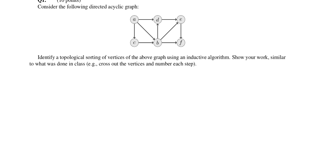 Solved Consider the following directed acyclic graph | Chegg.com