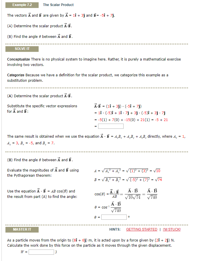 Solved Example 7.2 The vectors A and B are given by A-11+ 3j | Chegg.com